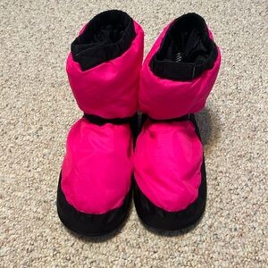 🩰 Pink and Black Bloch Warmup Booties for over ballet shoes